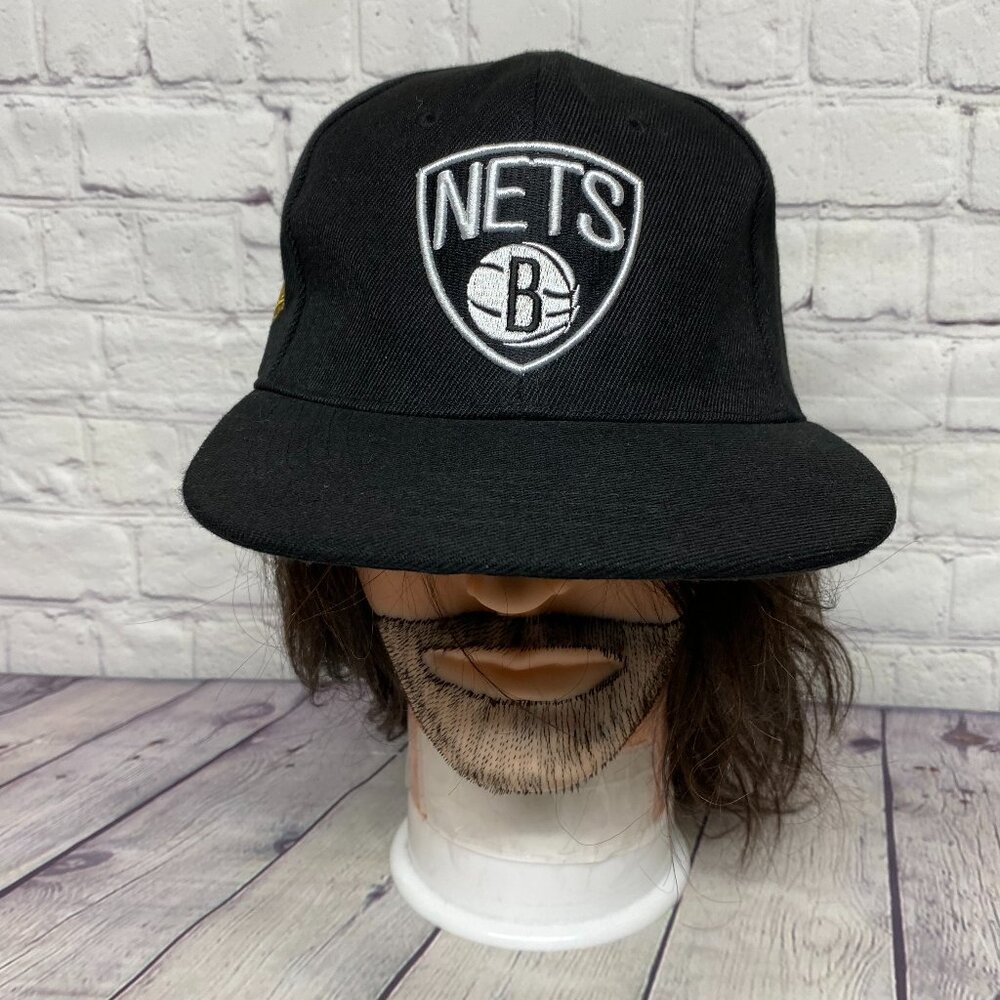 Brooklyn Nets Snapback Hat Cap Black Miller Genuine Draft Beer NBA Basketball
